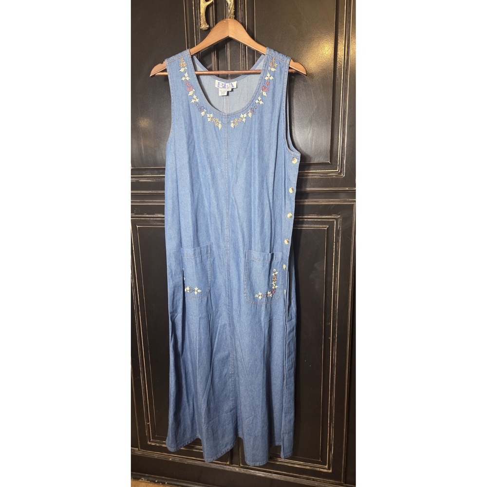 BFA L Classics Vintage NWT Embroidery Sleeveless Dress,  Fall, Festival Apple...